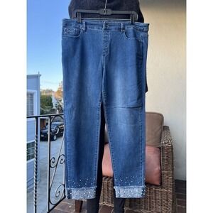 Soft Surroundings Rhinestone Jeans Womens Plus Size 36W